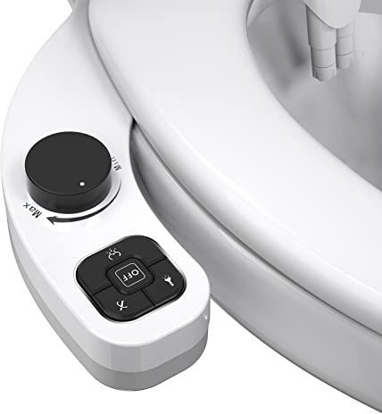 Bidet Einsatz für Toilette,Samodra 8.0 Nicht Elektrisch Bidet Aufsatz für Toilette Selbstreinigende Doppeldüsen Posterior & Feminine Wash,Wc Dusche,Taharet