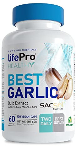 Life Pro Best Garlic 120 caps | Con extracto de ajo negro patentado | Favorece la vasodilatación