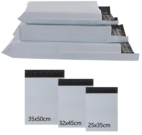 huruirui Buste per Spedizioni,Borse per Spedizione in Plastica 25x35cm/32x45cm/35x50cm Opache Autoadesive Spedizione di Merci Sacchetti per Spedizioni per Abbigliamento Imballaggio 30Pezzi