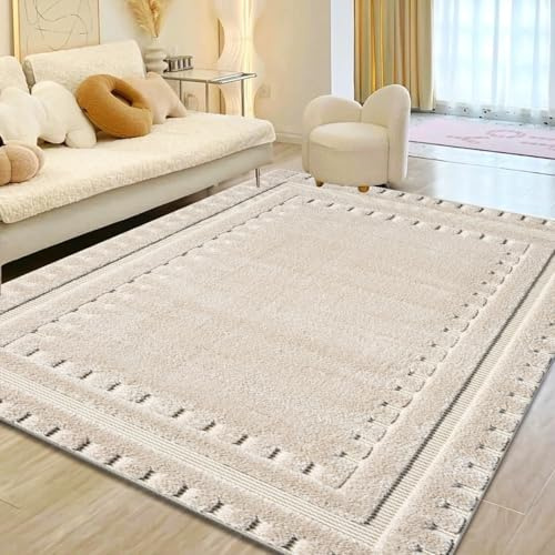 B&B Extra Large Bedroom Area Mat for Living Room Kitchen Laundry Floor Mat and Oriental Design Cozy, Soft, Durable Hallway Living Room Mat (Beige, 120 x 170 cm - Hallway Rug)