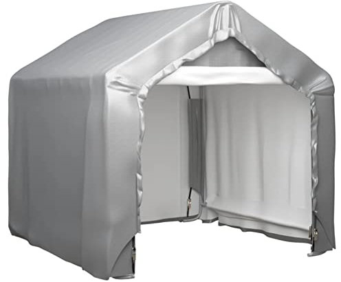 Xichuzi Lagerzelt Grau 180x180 cm Verzinkter Stahl, Carport, Autozelt, Garage, Weidezelt, Unterstand, Zeltgarage, Lagerzelt, Gerätezelt - 148633