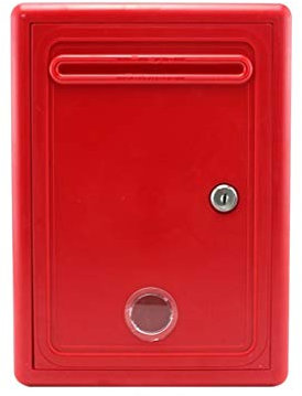 CAFIEDR Buzón de Seguridad de Estilo inglés para Pared, para casa, Oficina, apartamento, Pared Exterior, Boda, Color Rojo