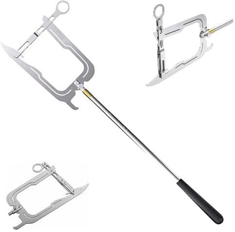 Ganci per barche per attracco, gancio telescopico a forma di U, gancio per ormeggio in metallo con manico antiscivolo, palo portatile