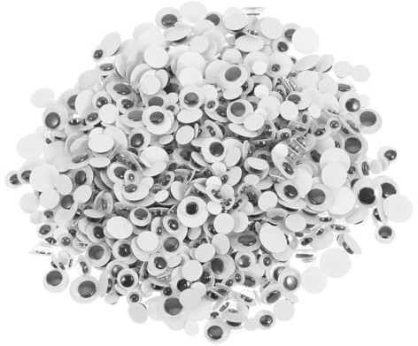 Tofficu 500pezzi Occhi Mobili Autoadesivi di Plastica Rotondi per Lavoretti Decorazioni Artigianali Scrapbooking e Giocattoli