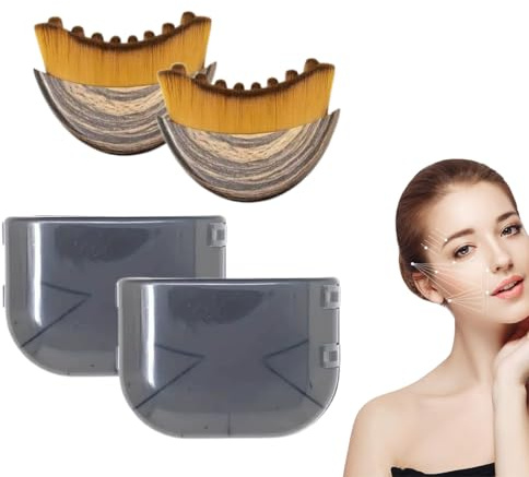 DOKRIN Brosses pour le corps, Masseur de mâchoire et de menton, design ergonomique, outil de sculpture du visage, poils naturels doux
