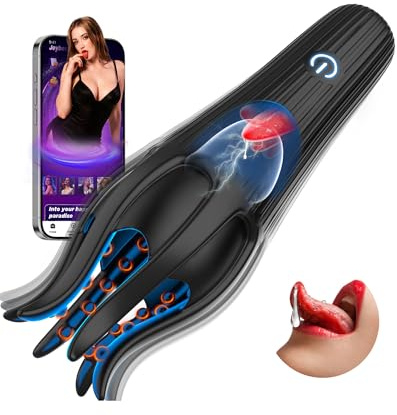 Kismloit Male Masturbateurs Snug-Wrap Penis Vibrator, Male Sex Toys for Men | Male Sex Toy with Tongue Licking, 3D Massage Beads, 20 Vibration Modes, Mens Sex Toys, Sex Toyscouples for Man