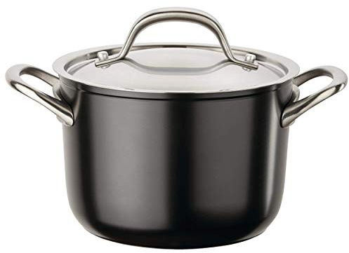 Circulon Ultimum Forged Aluminum Nonstick Covered Saucepot, 3-Quart, Black