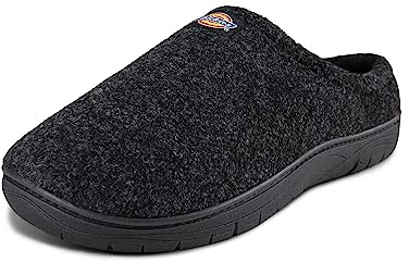 HEATHERED FELT CLOG WITH CONTRAST FLEECE PLAID SOCK