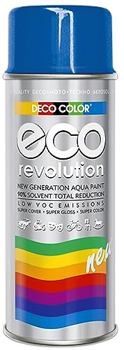 Fahrzeugteile Hoffmann Deco Color ECO Lackspray glänzend oder matt 400ml nach RAL freie Farbauswahl (1 Dose ECO RAL 5015 Himmelblau Glanz)