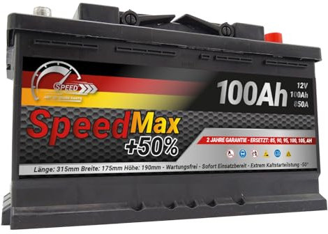 Autobatterie Speed Max L4100MAX 100Ah 850A 12V