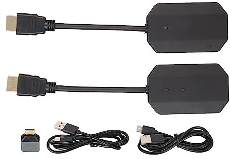 Transmisor y Receptor HDMI, Kit Extensor WiFi 5G, Receptor Transmisor de TV HD 1080p, para Teléfono Portátil, TV para Monitor Proyector