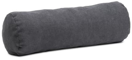 liebling Marco Kissenrolle mit Reißverschluss, Nackenrolle, 100% Polyester, PES-Füllung, 60 x 20 cm, Farbe: anthrazit