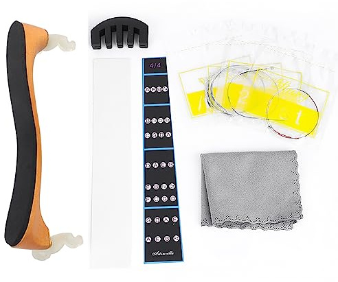 Violin Axelstöd, Professionell 4/4 Fiol Axelstöd String Mute Gripbräda Sticker Set Instrumenttillbehör för övningsstum