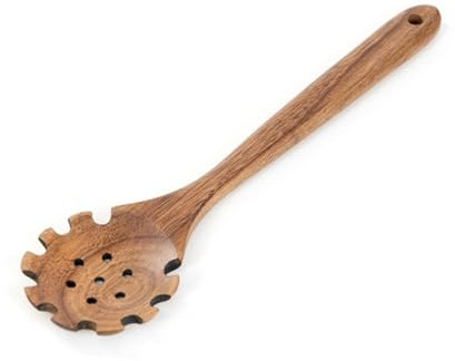 LINTRA Mestolo Spaghetti, 33 cm Servispaghetti, con Dentelli Cucchiaio per Spaghetti in Legno, in Legno Spaghetti Server, per Spaghetti, Ravioli, Cucina