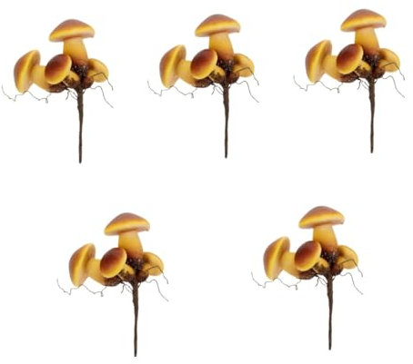 SUPVOX 5 Pièces Décoration de Champignons simulés Piquet décoratif de Jardin Ornement Champignon Ornement de Jardin de Champignons décors de Champignons Champignon décoratif Plastique
