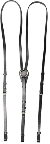 Imperial Riding IRH Core Rênes triangulaires réglables en Cuir pour l'entraînement des Chevaux, Noir