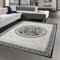 CARPETIA Orientalischer Teppich mit Bordüre & Glitzergarn | Oeko-TEX | Creme grau 200x280 cm