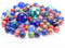 HAKACCHAKACC Glasmurmeln Set, 680g Bunte Murmeln, 5 Größen 15mm bis 38mm, Glasmurmeln für Kinder, Murmelspiel, Deko, DIY, Geschenk
