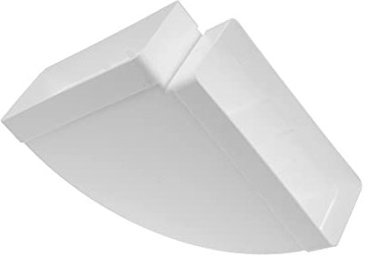 220 x 90 mm / 22 x 9 cm - Coude de conduit rectangulaire horizontal pour raccord de tuyau - Angle : 90° - Système de ventilation, chauffage et refroidissement - Élément de ventilation pour espaces