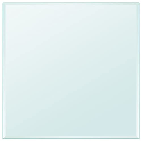 Homgoday Tischplatte, Tischplatte aus gehärtetem Glas, quadratisch, 700 x 700 mm, Tischplatte für Couchtische, Wohnzimmertisch