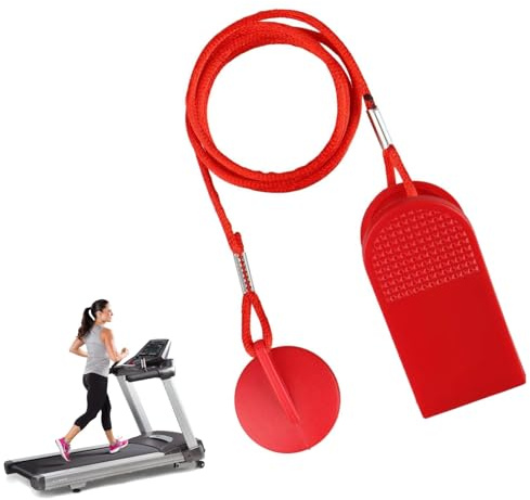 KARELLS Treadmill Safety Key,Clé de sécurité Universelle pour Tapis de Course,Attache Clé Sécurité Tapis de Course,Clé de Sécurité Tapis de Course (1, Rouge)