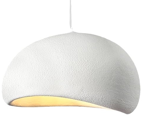 LIGKIN Pendelleuchte Moderne Hängelampe Kreative Lampenschirm Kronleuchter, Hängeleuchte E27 Verstellbar Deckenleuchte Weiß für Schlafzimmer Esszimmer Wohnzimmer, Ø30cm