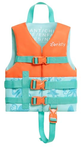 Zeraty Toddler Swim Vest Neoprene Kids Float Jacket Swimming Aid for Children 20-30-40-50 lbs with Triple Safety Strap Age 1-6 Years