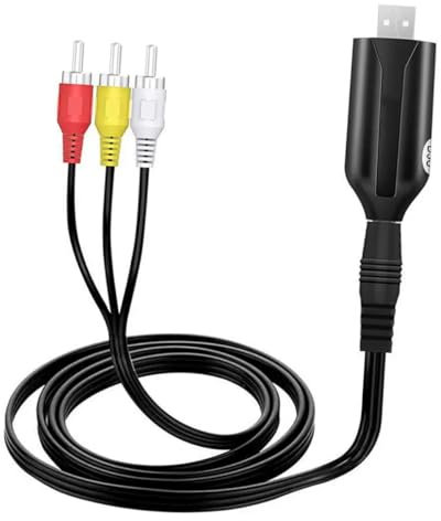 Nicear Cable de Video USB 2.0 a Adaptador de Tarjeta de Captura de Audio y Video USB para VHS, DVD, AV a Digital, convertidor para PC, portátil, XP, 2000, 7, 8, 10, Vista OS