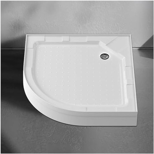Plato de ducha antideslizante con drenaje, kit de bandeja de base de baño impermeable con superficie texturizada para mayor seguridad, diseño moderno para un fácil montaje