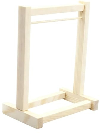 RNXRZANK Doll Garment Rack Appendiabiti per Vestiti Bambole Organizer Armadio in Legno Scaffale Porta Accessori Arredo Regalo Adatto a Collezionisti Decorazion, S