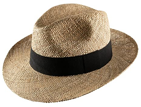 Classic Italy - Chapeau Fedora Paille Large Bord, Homme ou Femme Fedora Paglia
