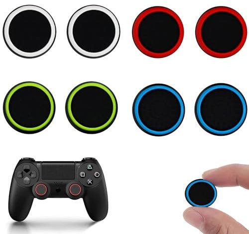 Tappi Pulsanti in Silicone Copertura di Protezione, Grip Joystick Cap Analogico, Gommini Joystick PS4 per PS5, PS4, Xbox 360, PS3 Game Controller (8 Pezzi)