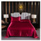Bettlaken Mikrofaser Satin Betttuch Haustuch ohne Gummizug 170x230cm 245x250cm Luxus-Bettwäsche Laken Blau Schwarz Grau Gelb Lila Rot Rosa Grün (Color : Red, Size : 245x250cm-96x98)