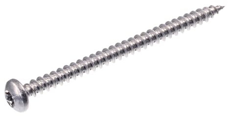 SECCARO Lot de 100 vis à bois à tête bombée 5 x 70 mm, en acier inoxydable V2A VA A2, filetage complet, TX/six pans creux