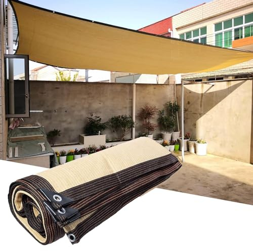 Tela De Sombra para Plantas,Vela De Sombra Rectangular,Malla De Sombra 90% Beige,Red De Sombra con Ojales,Lona De Malla Sombreadora para Jardín Invernadero Pérgola Coche,Beige-3×10m(9.8 * 32.8ft)
