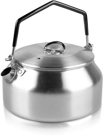 MEYAGOT Wasserkessel,1 Liter Teekessel,Camping Wasserkocher,Tragbarer Campingkessel, Outdoor Teekessel Für Induktion Und Gasherd,Tee,Kaffee,Herdarten,Aus Edelstahl