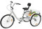 ARBGO 24 Zoll Dreirad for Erwachsene, Green Travel, 6-Gang, Dreirad-Fahrrad, 3-Rad-Cruiser-Fahrrad, mit Lordosenstütze, großem Korb, Grüne Reise-Sightseeing-Tour-Werkzeuge