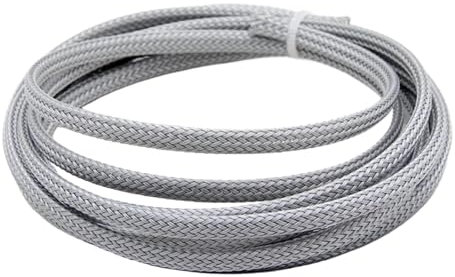 GSCLZ Kabelschlauch 2M Braided Cable Sleeve 2/4/6/8/10/12/14/16/20/25/30/40mm Cable Protector Protection Wire Sheath for Electric Cables Kabelmanagement-HüLse(Grey,6MM_2 Meters)