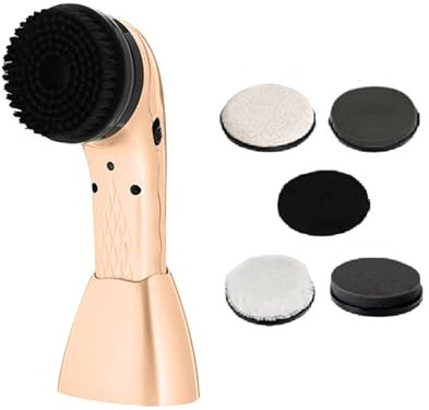 rockible Electric Shoe Polisher Machine with Adjustable Speed USB Leather Care Cleaning Kit Automatic Shoe Shine Kit for Sofa, gold