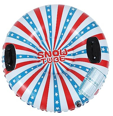 YARNOW 1 Stück aufblasbarer Skiring Snow Tube schneereifen aufblasbar schneering Schneetube snowtubes Kissen aufblasbarer Schlitten Wintersport Snowtube Winterschneeröhre PVC Blue