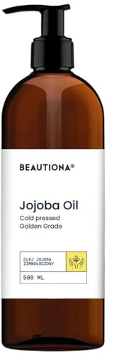 Huile de jojoba 500 ml - Huile naturelle pressée à froid et non raffinée pour la peau, le visage et les cheveux - 100 % pure, végétalien, hydratante et nourrissante