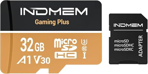 Micro SD Card 32GB High-Speed Performance (90MB/s Read, 25MB/s Write), Compatible with DSLR, Drone, Action Camera & Portable DevicesïŒ1 microSD Card +1 AdapterïŒ