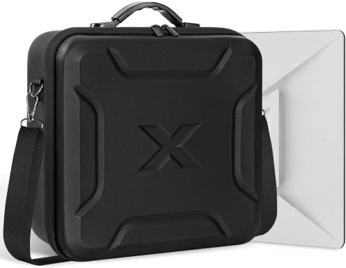 LASUK Starlink miniväska, transportväska Starlink för utomhus, svart | Starlink Mini tillbehör vattentätt hårt fodral, bärbar hårt skal väska med stötsäkert EVA-skyddsfodral och axelrem