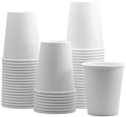 Gobelets En Papier Blanc De 240 ml - 8 Oz. [Pack De 100] Gobelets A Café Et A Thé