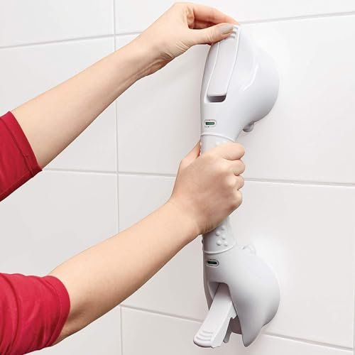 TronicXL Vakuum Stange 40cm Badewannen Dusche WC Griff Aufstehhilfe Badewannengriff Haltestange OHNE BOHREN & Schrauben
