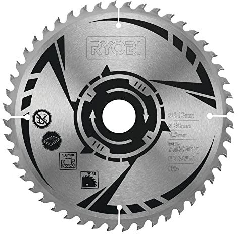 Ryobi SB216K16T48A1 216mm 48TCT Mitre Saw Blade (Single)