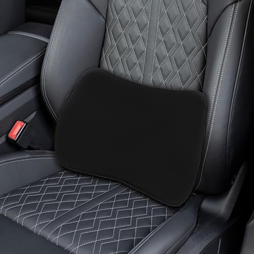 Big Ant Lendenkissen Auto mit Lordosenstütze – Orthopädisches Rückenkissen aus Memory-Schaum, Verstellbare Lendenwirbelstütze für Autositz, Bürostuhl und Rollstuhl (Schwarz)