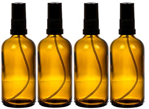 AP 4x Apotheker-Sprühflaschen 100ml, Braunglas