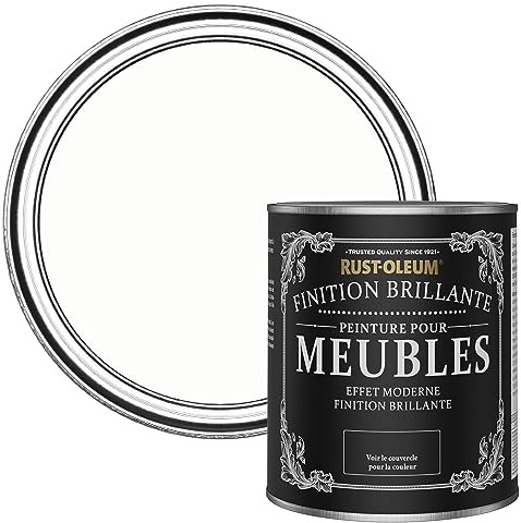 Rust-Oleum White Furniture & Skirting Board Paint in Gloss Finish - Chalk White 750ml