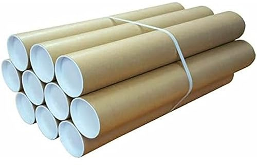 A3 Trojan Quality Postal Tubes | 330mm x 50mm | Pack of 10 | Heavy Duty Cardboard recyclable kraft strong shipping box | For protecting prints charts paper maps artworks and Plans